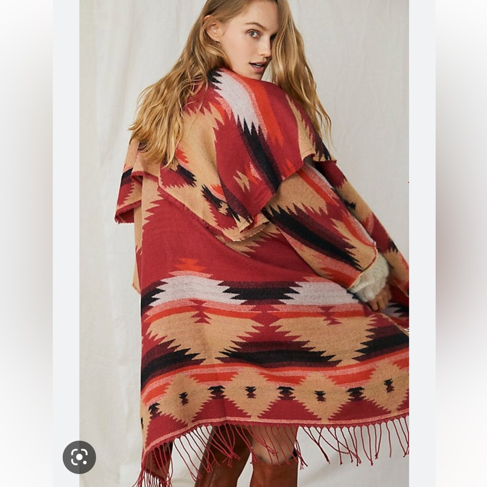 Free People Aztec Crossroads Poncho